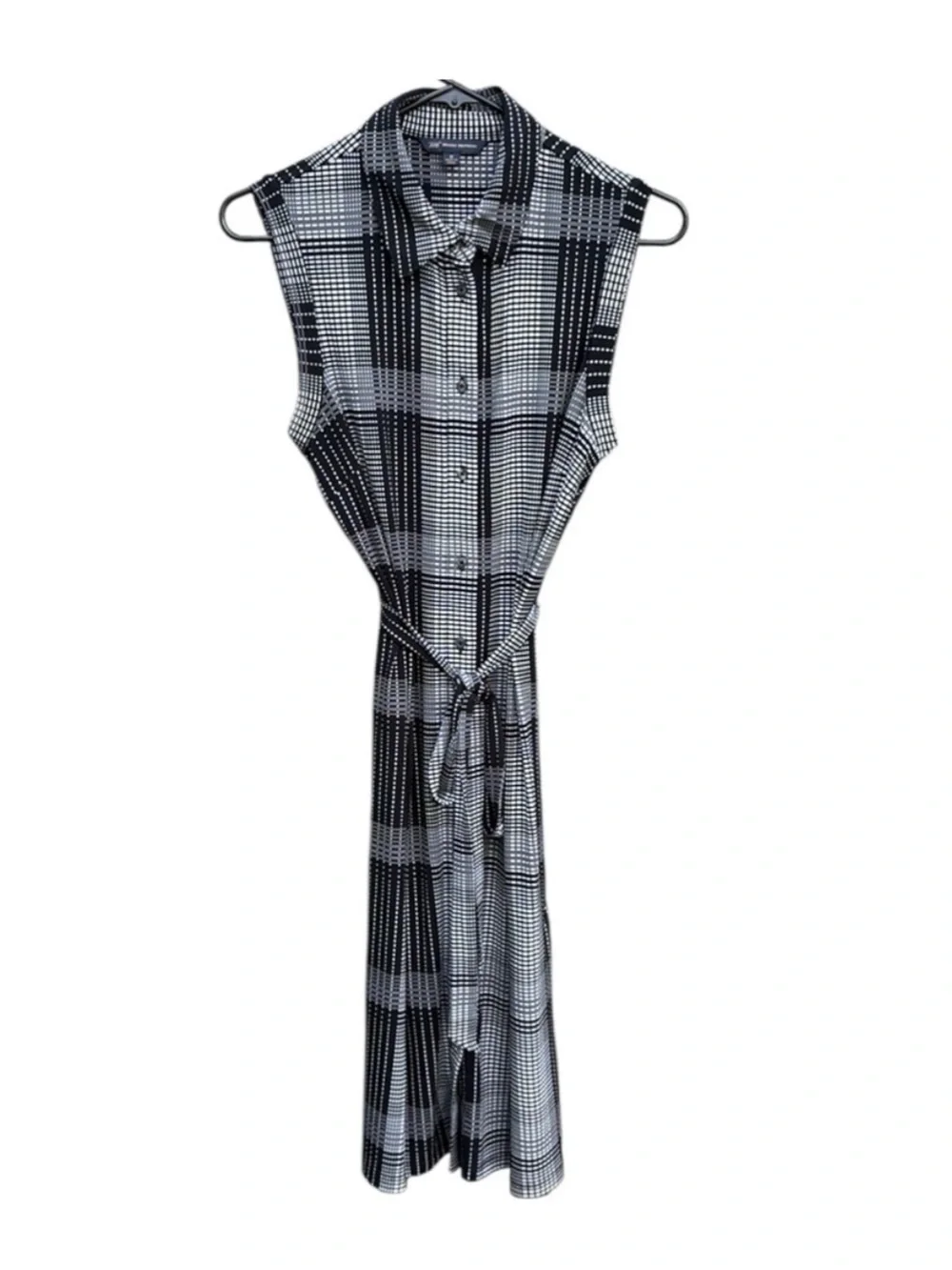 Brooks BrothersSleeveless Button Front Stretch Midi Dress Medium LIKE NEW